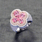 Moissanite Clover Ring